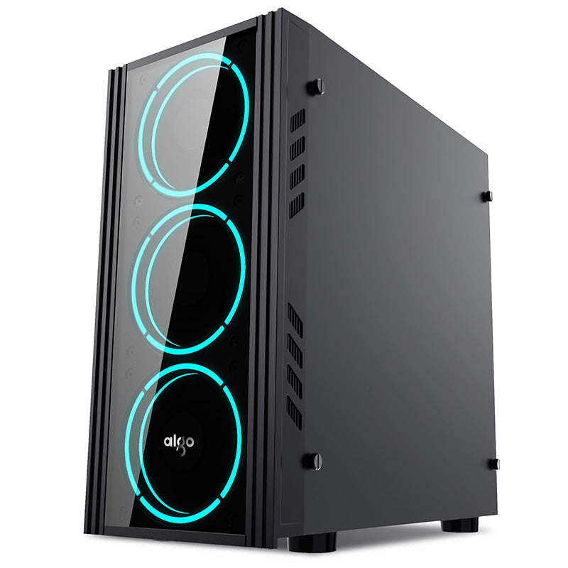 Black technology MINI desktop case computer tempered glass main box home water-cooled full-side small case Black technology MINI desktop case computer tempered glass main box home water-cooled full-side small case